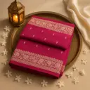 Exquisite Fuchsia Pink Banarasi Silk Saree with Floral Zari