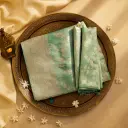 Elegant Teal and Green Shimmering Silk Saree