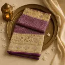 Exquisite Purple Banarasi Silk Saree with Traditional Peacock Motifs