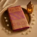 Exquisite Magenta Kanjivaram Saree with Traditional Gold Zari Border