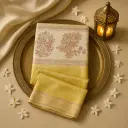 Exquisite Gold and Floral Designer Silk Saree