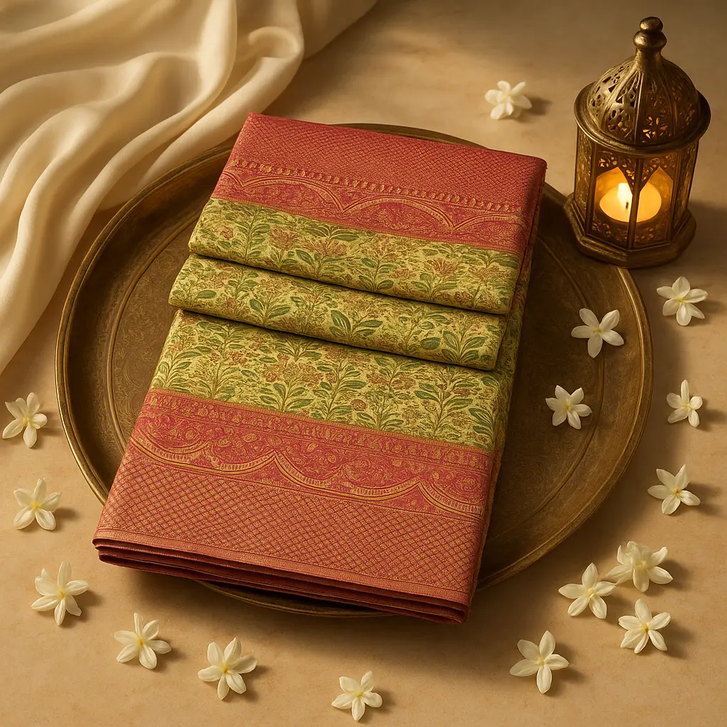 Exquisite Traditional Silk Saree with Intricate Zari Border