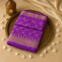 Exquisite Royal Purple Silk Saree with Traditional Zari Weaving