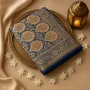 Royal Blue Traditional Banarasi Silk Saree with Floral Brocade