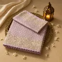 Exquisite Lavender Floral Zari Weave Silk Designer Saree