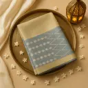 Elegant Pastel Grey Designer Saree with Intricate Diamond Patterns