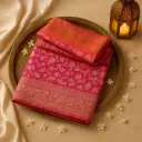 Exquisite Pink Banarasi Silk Saree With Intricate Silver Zari