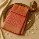 Exquisite Pink and Orange Banarasi Silk Festive Saree