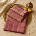 Exquisite Pink and Gold Handloom Silk Designer Saree