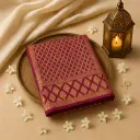 Elegant Purple Bandhani Saree with Intricate Gold Zari Border