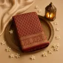 Exquisite Maroon Bandhani Silk Saree With Intricate Zari Border