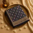 Royal Purple Banarasi Bandhani Saree with Intricate Zari Border