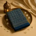 Elegant Navy Blue Bandhani Saree with Rich Zari Border