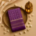 Exquisite Royal Purple Bandhani Saree with Rich Zari Border