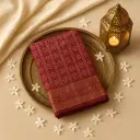 Elegant Maroon Bandhani Saree with Luxurious Zari Checkered Pattern