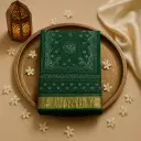Elegant Forest Green Handcrafted Bandhani Silk Saree