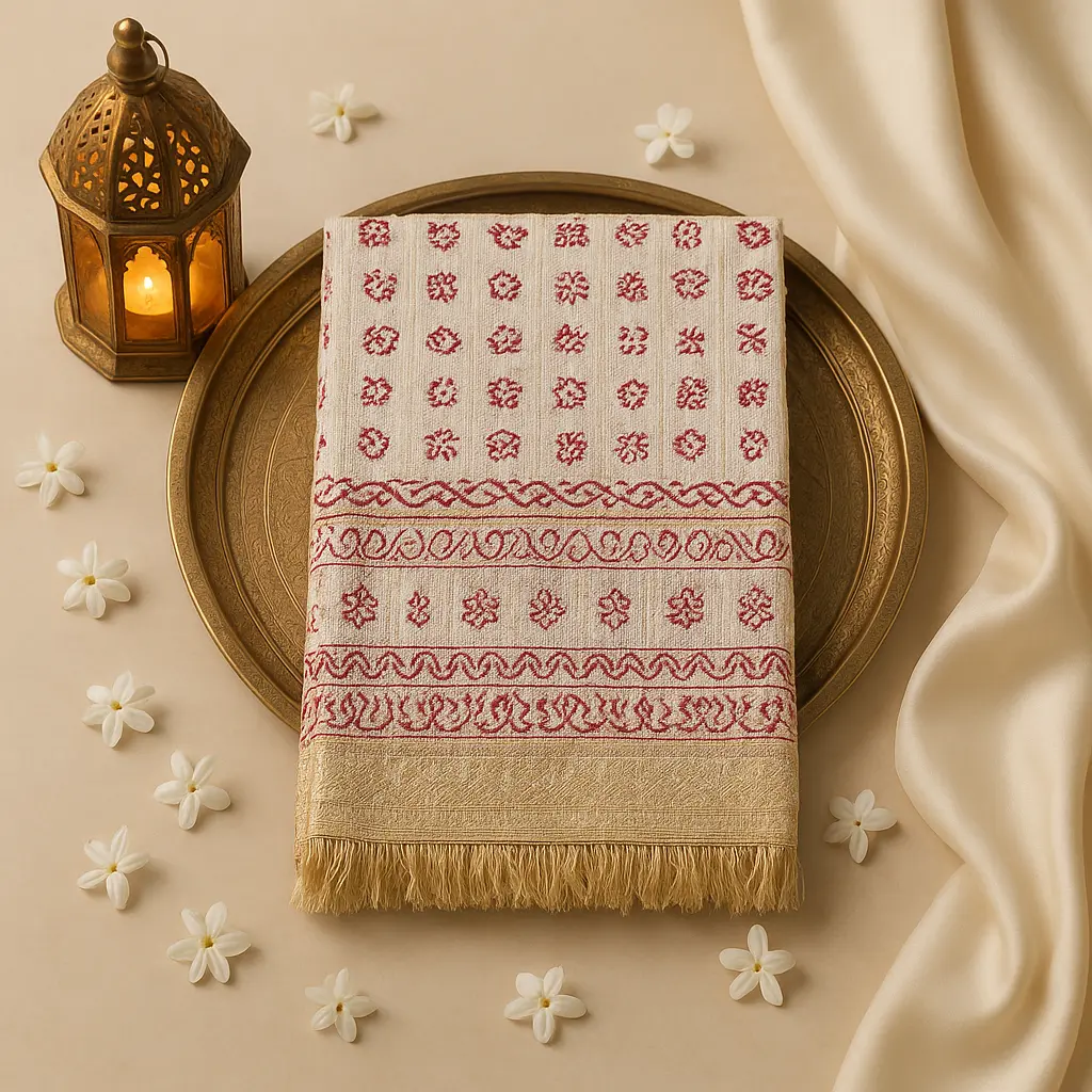 Elegant Off-White Gaji Silk Bandhani Saree with Zari Chex