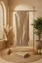 Champagne Gold Tissue Silk Unstitched Salwar Suit Set