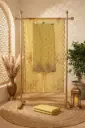 Sunshine Yellow Tissue Organza Embroidered Unstitched Suit Fabric Set
