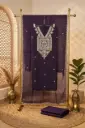 Deep Purple Silk Unstitched Suit with Intricate Embroidered Yoke