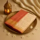Elegant Traditional Ikat Silk Saree with Rich Zari Border