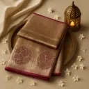 Luxury Gold Tissue Silk Saree with Meenakari Florals