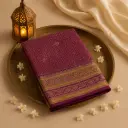 Royal Purple Patola Silk Saree with Traditional Kasab Border