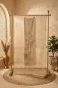 Beige Embroidered Organza Unstitched Dress Material Suit Set