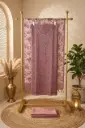 Dusty Rose Linen Silk Embroidered Unstitched Suit Material
