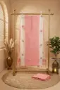 Pastel Pink Embroidered Unstitched Chanderi Cotton Suit Material