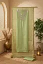 Pistachio Green Silk Embroidered Unstitched Dress Material