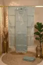 Sage Green Tissue Silk Embroidered Unstitched Suit Material