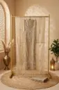 Champagne Gold Tissue Silk Embroidered Unstitched Suit Material