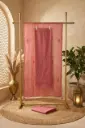 Dusty Rose Pink Chanderi Embroidered Unstitched Suit Material