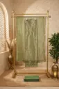 Sage Green Banarasi Silk Unstitched Suit Material