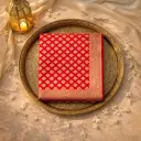 Exquisite Handworked Red Saree 