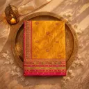 Elegant Mustard Silk Saree with Zari Border