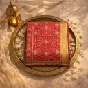 Elegant Silk Rani Saree with Intricate Embroidery