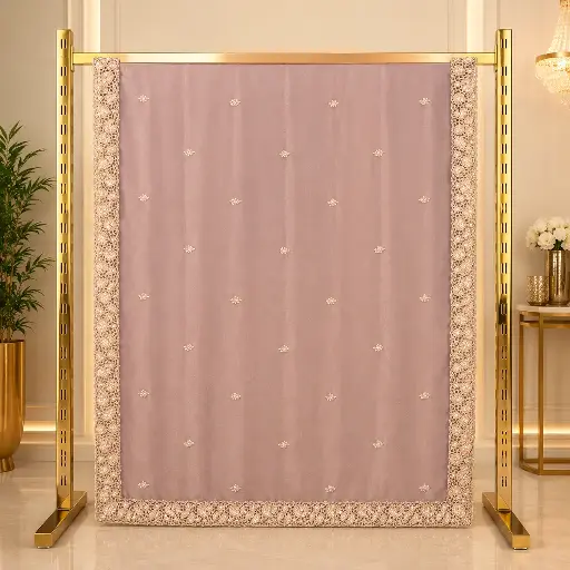 [20213068EC78E3] Blush Pink Embellished Saree with Delicate Buti Work and Ornate Border