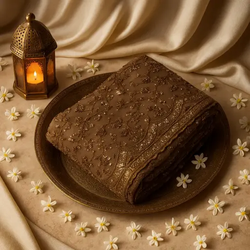 [54017001EQ66E8] Exquisite Gold Sequin Embroidered Designer Net Saree