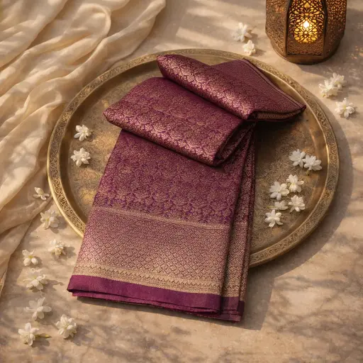 [2608100111] Lavish Art Silk Saree with Zari Work