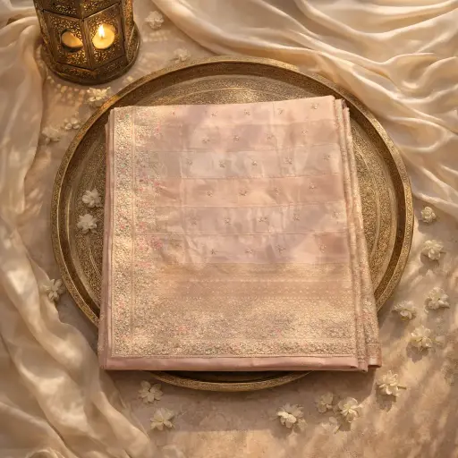 [2608220107] Elegant Handcrafted Luxury Saree