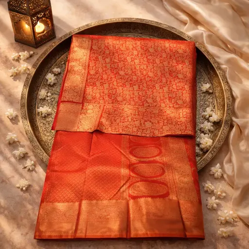 [2608220407] Luxurious Kanchipuram Silk Saree