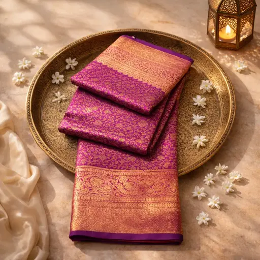 [2608220415] Lavish Kanchipuram Silk Saree